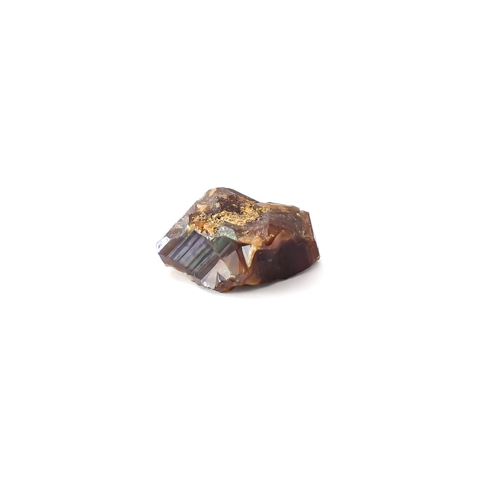 レインボーガーネット原石2個セット 日本・奈良県産 17.47ct(2pcs合計) / 7.7-16.1x8.0-12.5mm前後 [260432074]