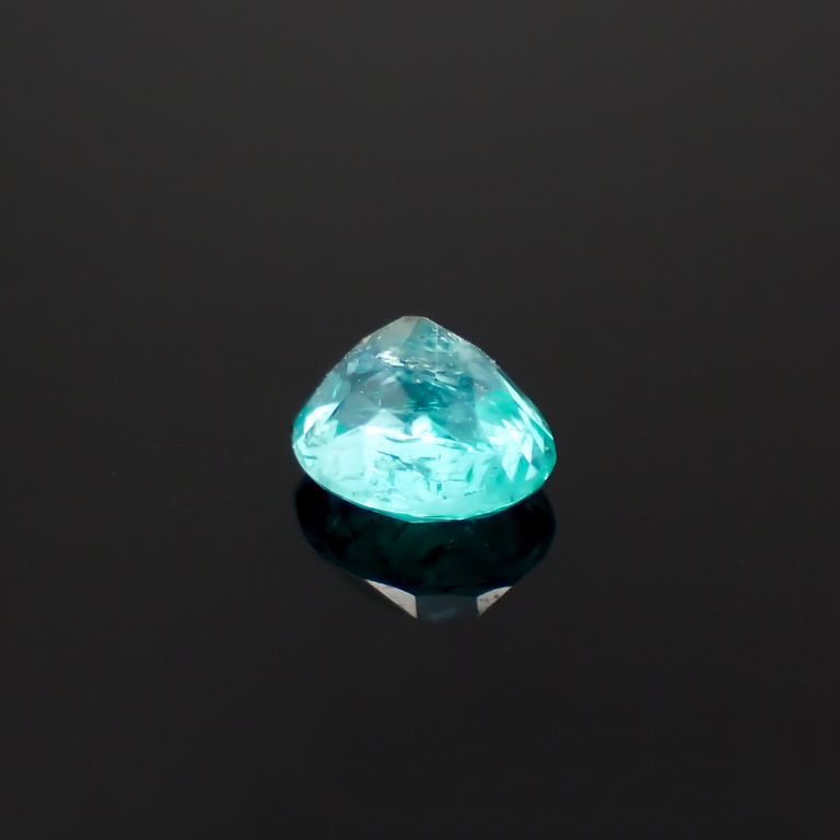 パライバトルマリン(宝石名トルマリン/別名パライバ・トルマリン)ブラジル・キントス鉱山産 0.33ct 識別済[230119872]4.5x3.8mm前後