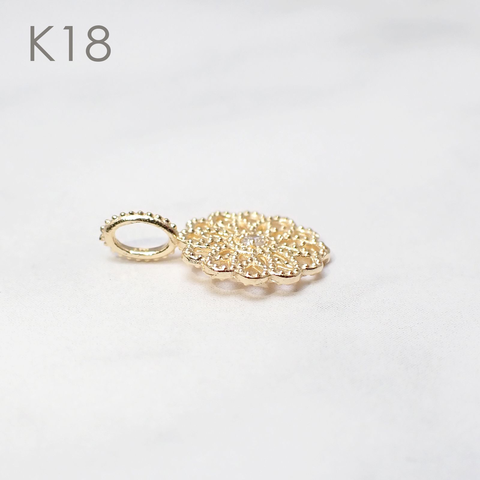 ◇K18/K10 Beata（ビィータ）◇フラワー [ラッキーチャーム/ペンダントトップ※チェーン別売り]