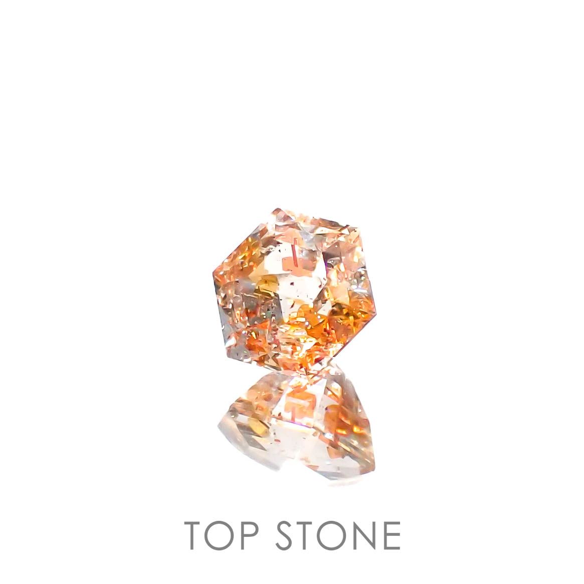 ◇ヘキサゴンカット◇イリュージョンサンストーンイリュージョンサンストーン タンザニア産 0.49ct[230320954]4.6x4.6mm前後