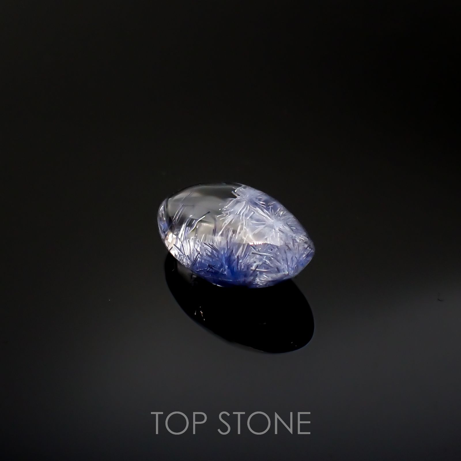 デュモルチェライトインクォーツ ブラジル産 4.31ct[220717161]13.4x8.1mm前後