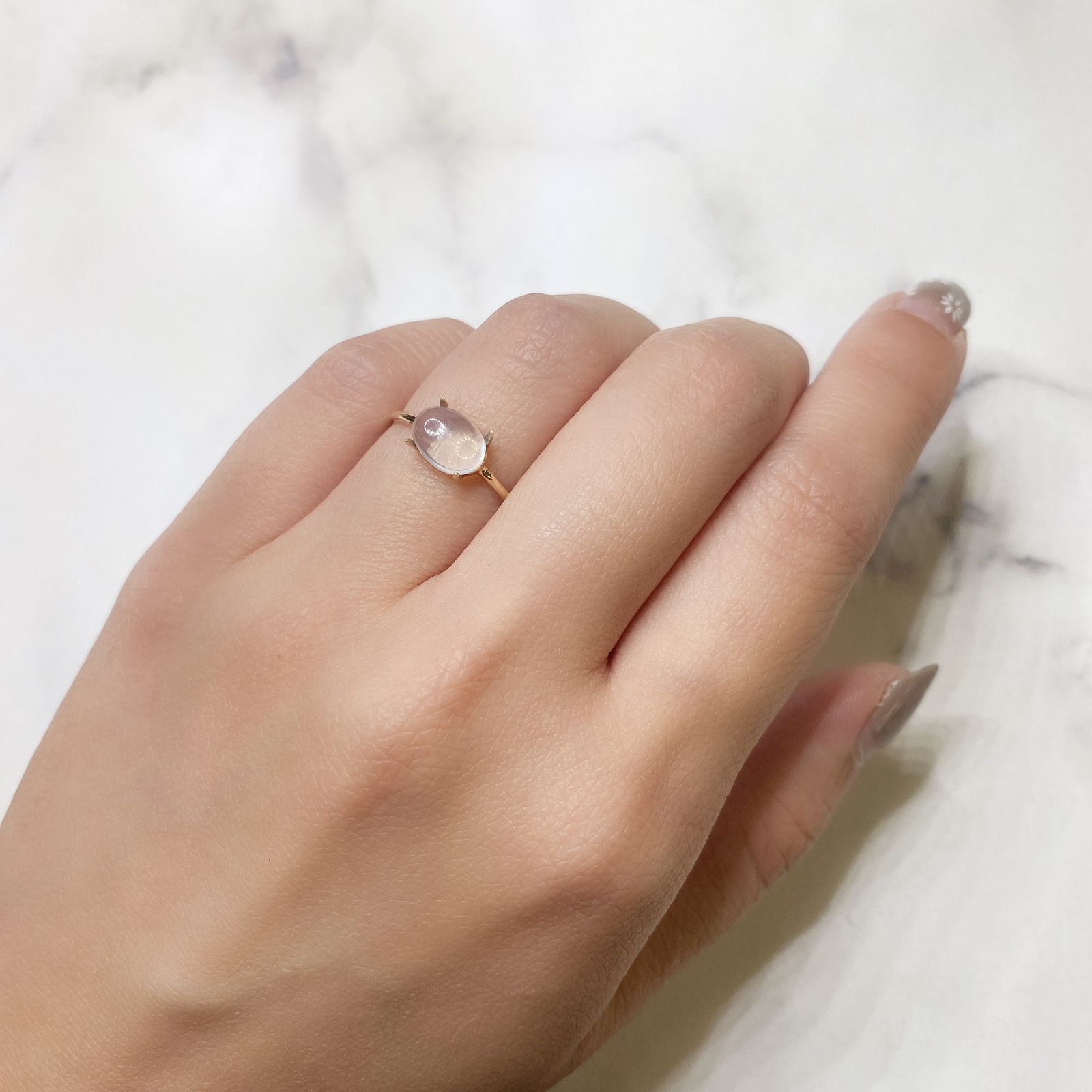 ムーンストーン(宝石名ムーンストーン) インド/スリランカ産 1.01ct 識別済[210812756]8×6mm前後