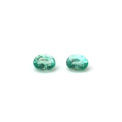 ◇ペアセット◇パステルカラーエメラルド ザンビア産 0.37ct(2pcs合計) [250430240]4x3mm前後