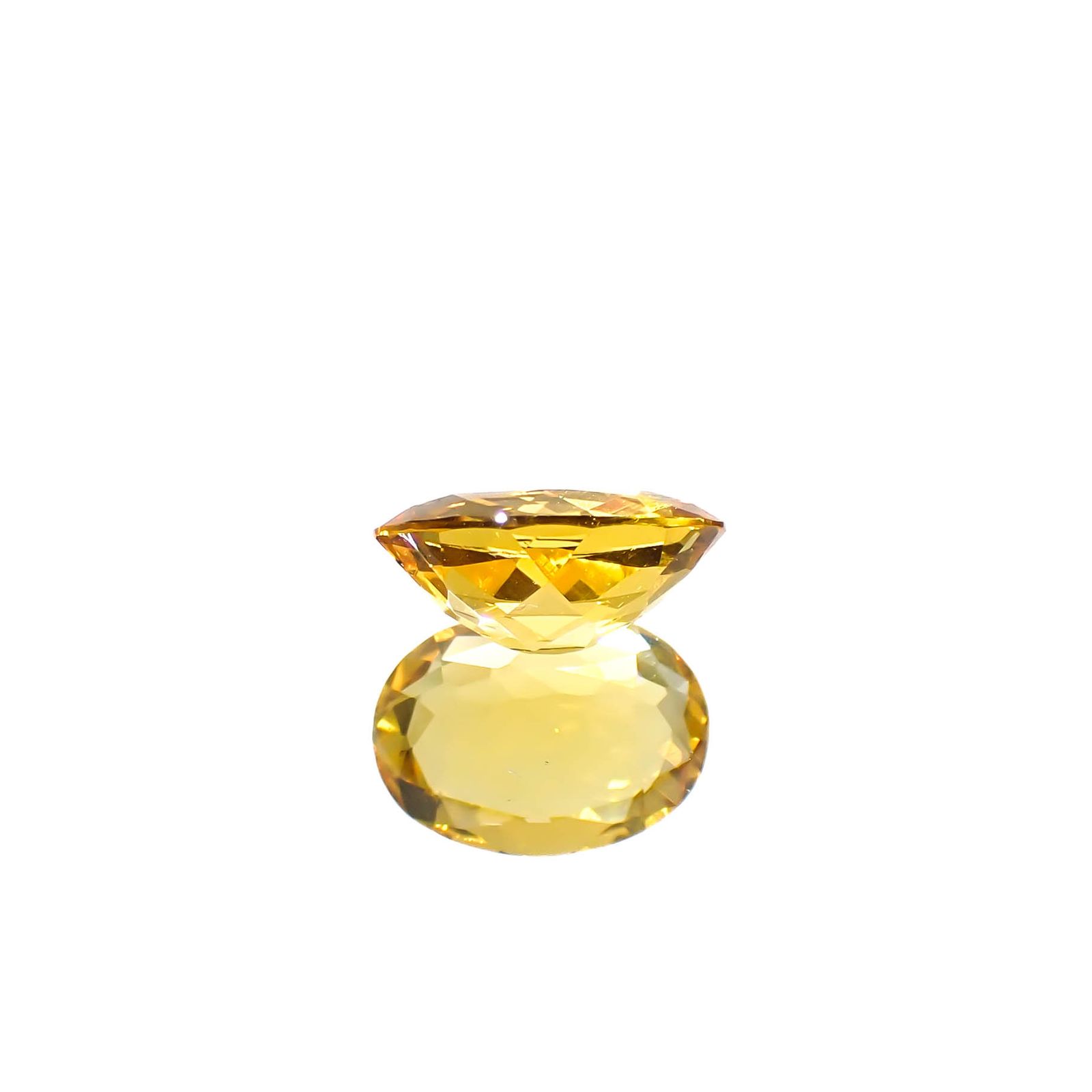 ゴールデンベリル(宝石名ゴールデン・ベリル)ブラジル産 0.87ct 識別済[250530348]7.9x5.8mm前後