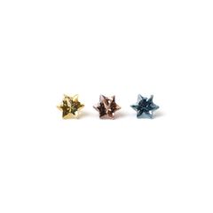 ◇カスタムカット◇サファイア カラーグラデーション3個セット スリランカ/マダガスカル産 0.30ct(3pcs合計) / 3.1x3.1mm前後 [260632321]
