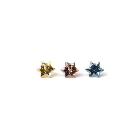 ◇カスタムカット◇サファイア カラーグラデーション3個セット スリランカ/マダガスカル産 0.30ct(3pcs合計) / 3.1x3.1mm前後 [260632321]