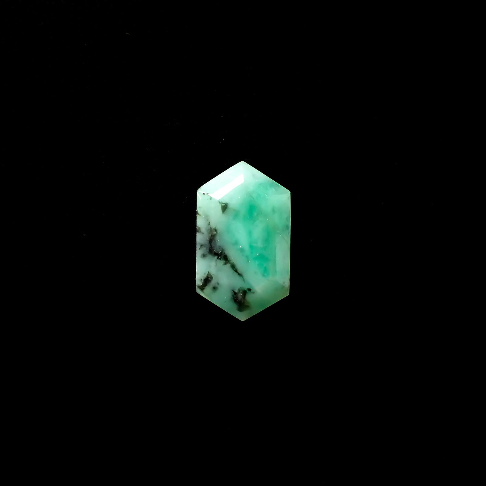 ◇カスタム・ヘキサゴンカット◇エメラルド ブラジル産 2.36ct[240326476]14x8.2mm前後