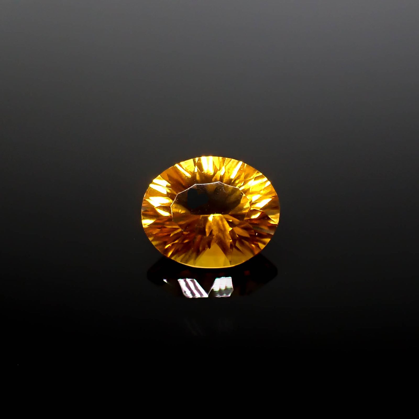 ◇コンケーブカット◇シトリン ブラジル産 2.39ct [241029245]10x8.1mm前後