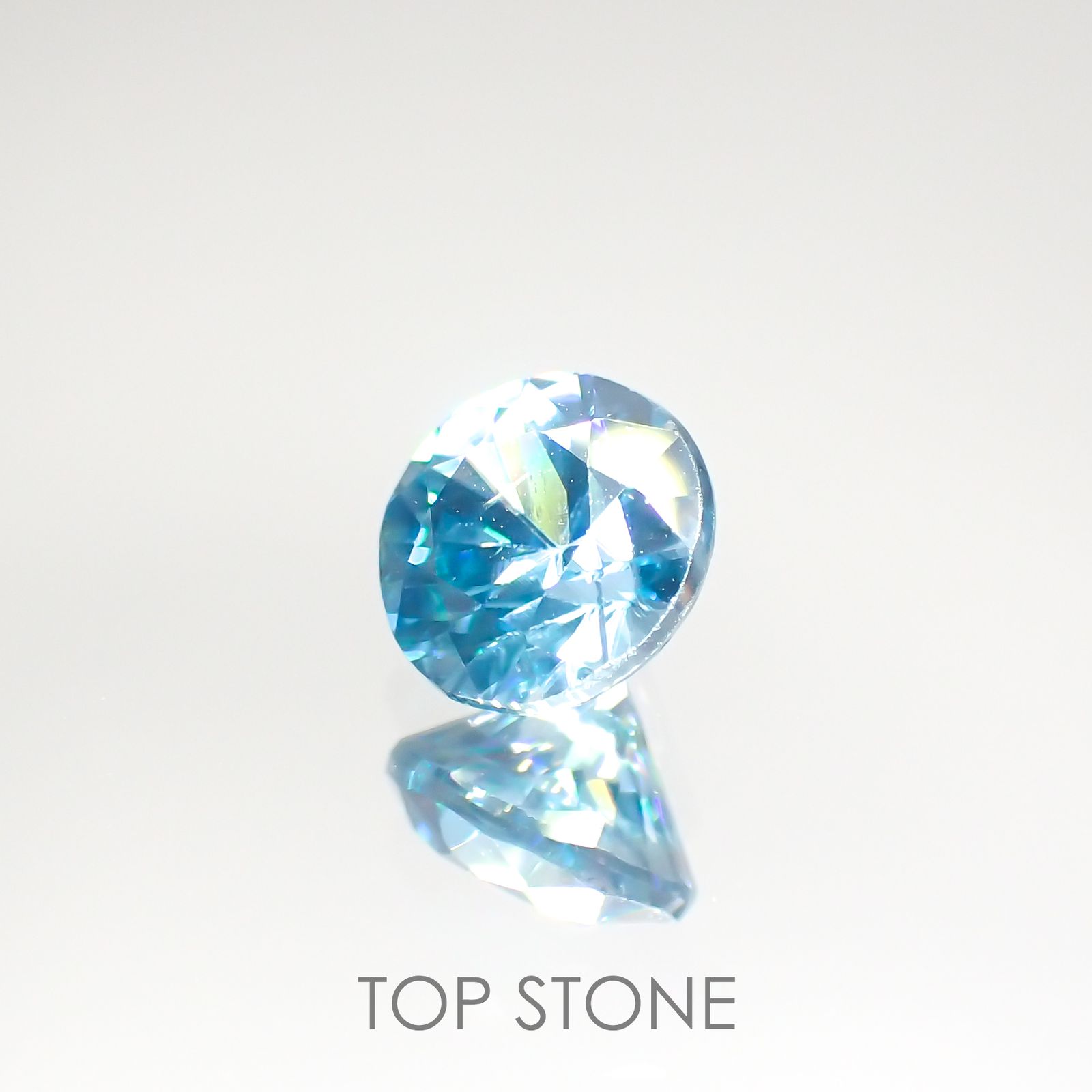 ブルージルコン(宝石名ジルコン) カンボジア産 1.34ct 識別済[211013442]6.1×6mm前後