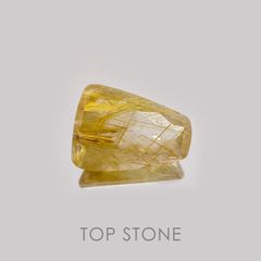 ルチルクォーツ(宝石名ルチルレイテッド・クォーツ) ブラジル産 26.88ct 識別済[21019133]24.6×18.1mm前後