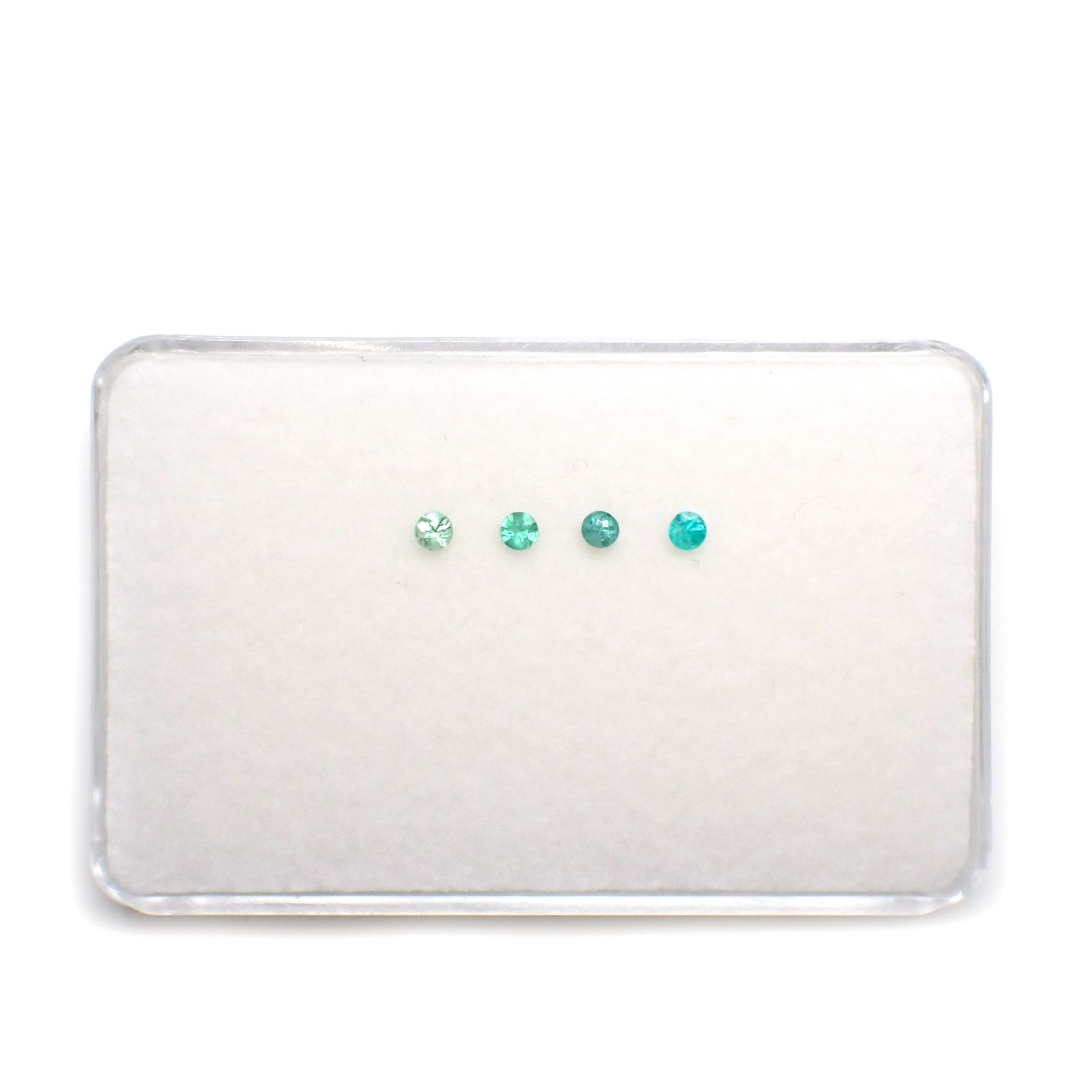 パライバトルマリン カラーグラデーション4pcsセット ブラジル産 0.19ct(4pcs合計)[230220500]2.2x2.2mm前後