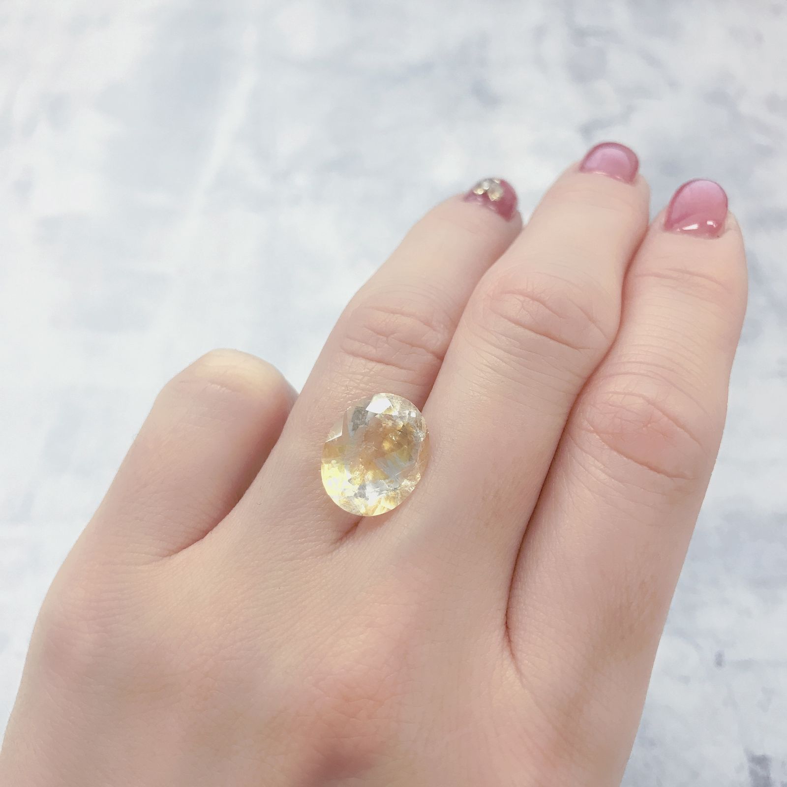 オーロラクォーツ ブラジル・ミナスジェライス産 6.51ct[220114364]14x11.4mm前後