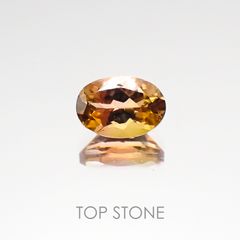 バイカラートルマリン(宝石名トルマリン) ブラジル産 0.57ct 識別済[20117139]6.3×4.2mm前後