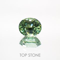 ミントトルマリン(宝石名グリーン・トルマリン) ルワンダ産 1.619ct ソ付(彩珠)[211013631]7.8×6.5mm前後