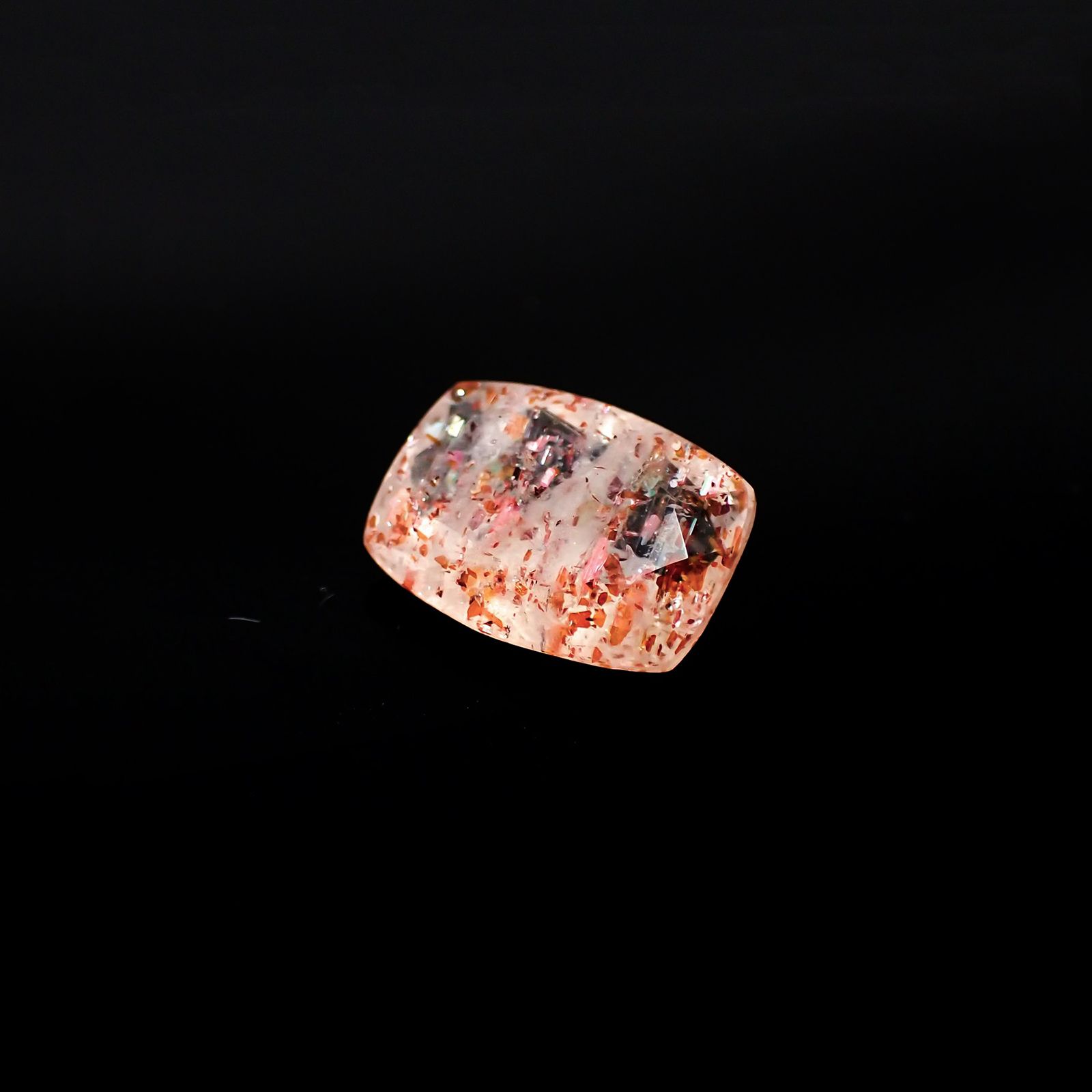 イリュージョンサンストーン(宝石名フェルドスパー) タンザニア産 3.24ct 識別済[210310198]12×8.5mm前後