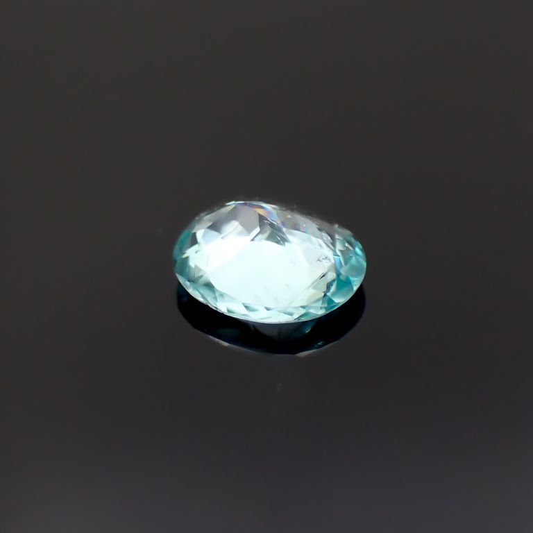パライバトルマリン(宝石名トルマリン/別名パライバ・トルマリン)ブラジル・パライバ州バターリャ鉱山産 0.27ct 識別済[221018802]4.7x4.1mm前後
