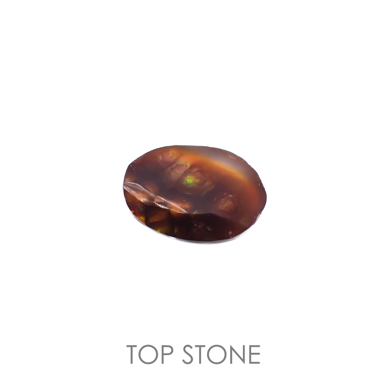 ◇フリーフォーム◇ファイヤーアゲート メキシコ産 4.75ct[220917760]13.2x9.8mm前後