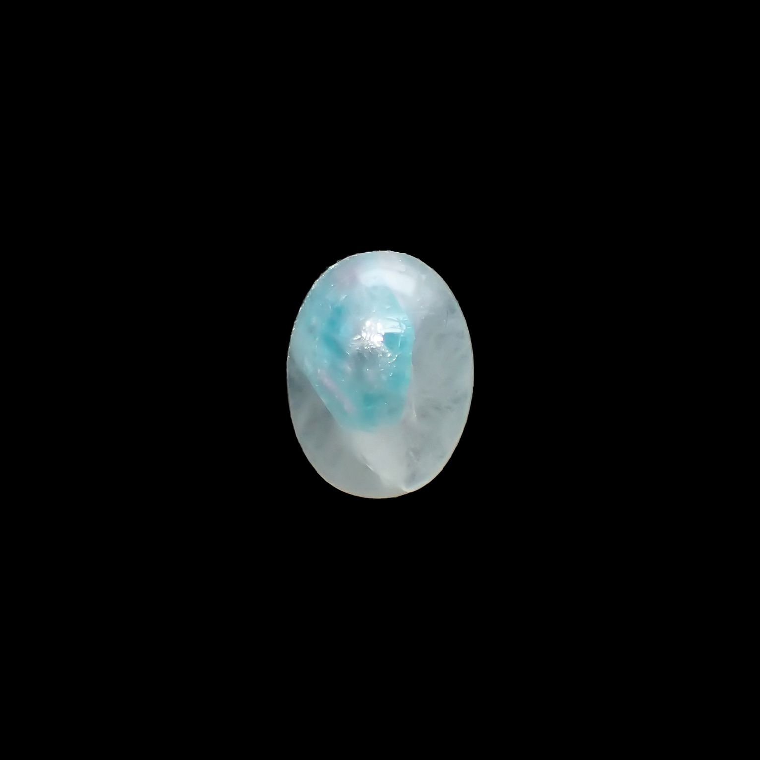 パライバトルマリンインクォーツ(宝石名トルマリンインクォーツ/別名パライバ・トルマリンインクォーツ) ブラジル産 1.14ct 識別済[210711999]8.1×6.1mm前後