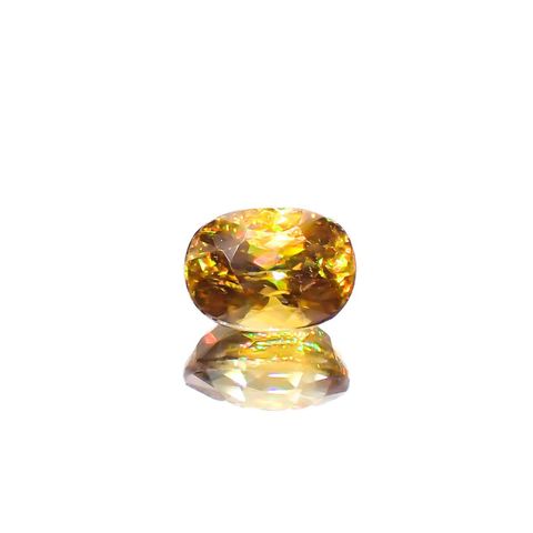 ゴールデンスフェーン(宝石名スフェーン)ナミビア産 1.91ct 識別済[230120102]8.1x6mm前後