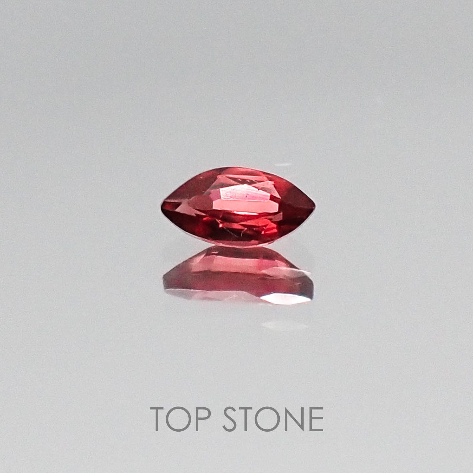 レッドスピネル(宝石名レッド・スピネル) タンザニア産 0.17ct 識別済[20073919]4.8×2.5mm前後
