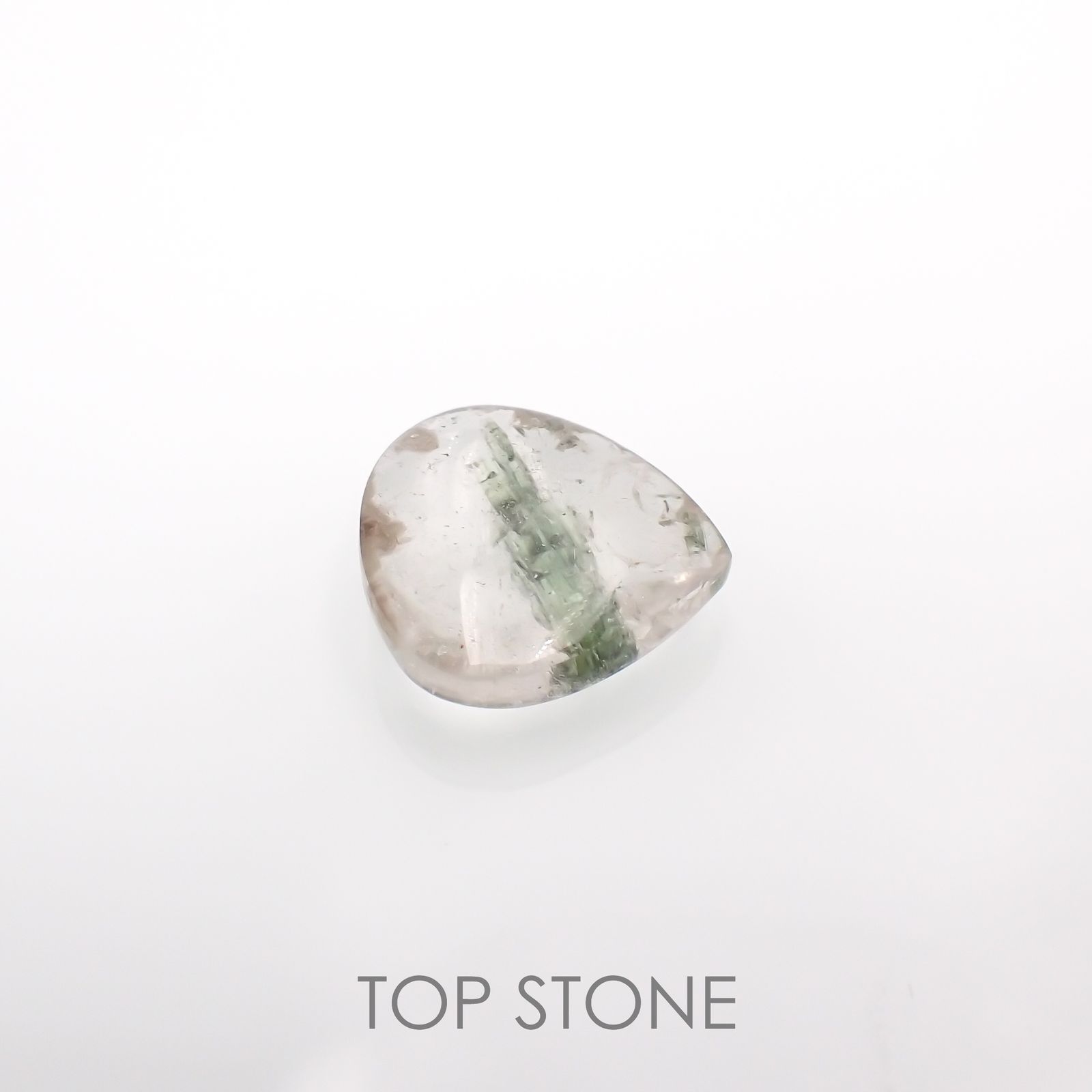 グリーントルマリンインクォーツ ブラジル・ミナスジェライス州産 9.01ct[221018314]15.2x15.7mm前後