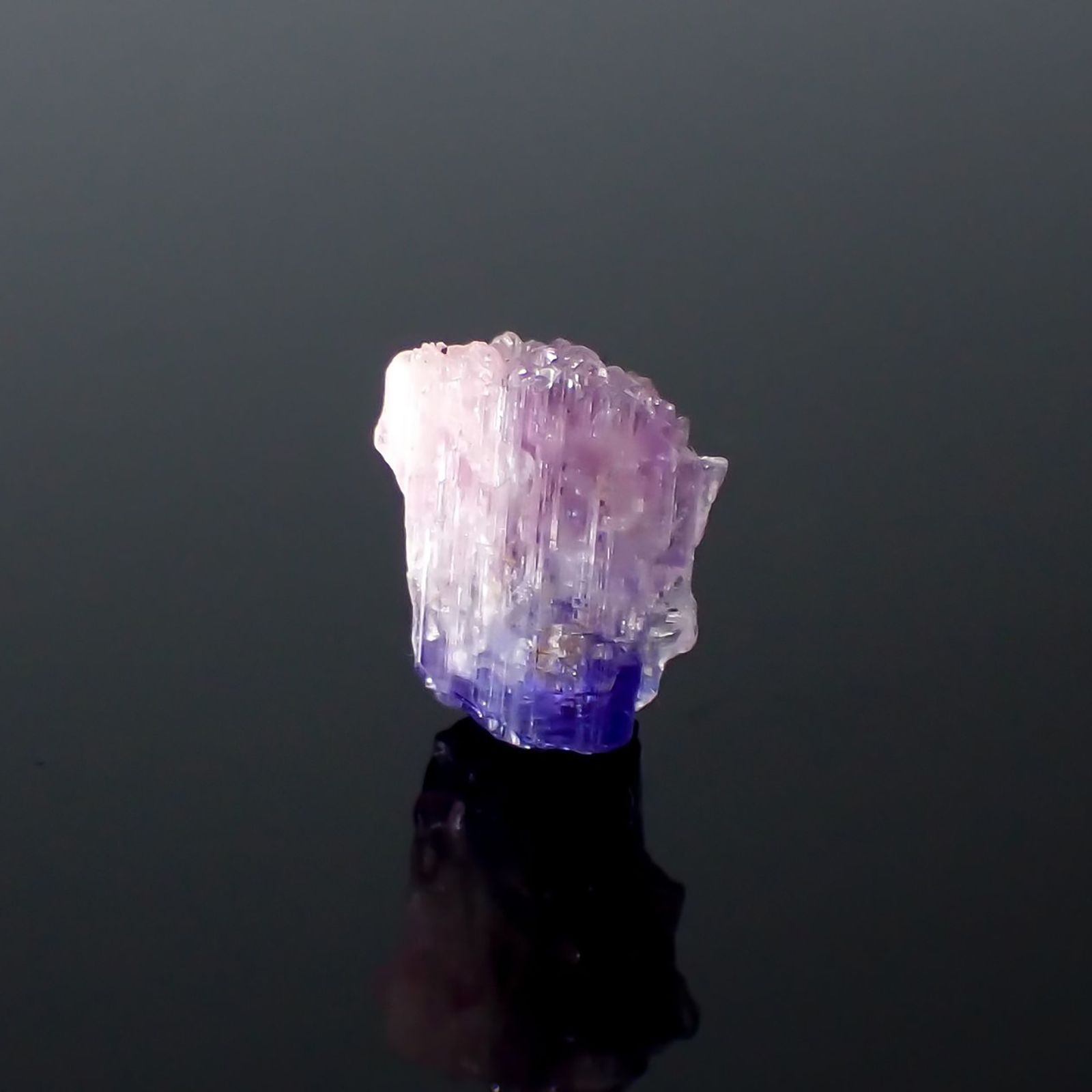 バイカラータンザナイト 原石 タンザニア産 5.87ct / 12.2x9.7mm前後 [260424990]