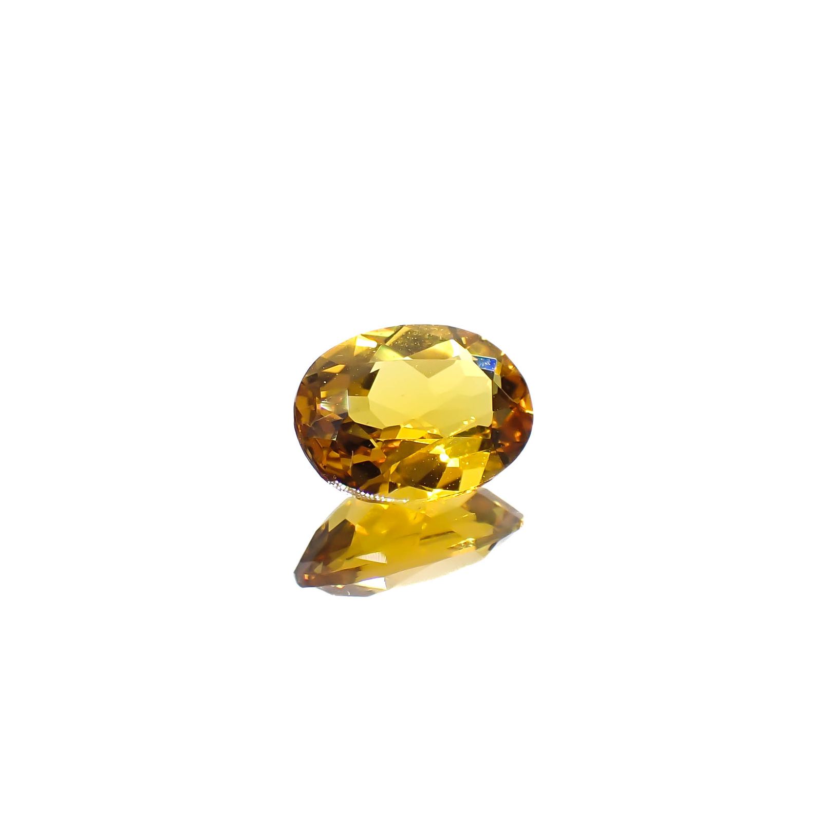 ゴールデンベリル(宝石名ゴールデン・ベリル)ブラジル産 1.03ct 識別済[250530346]8.1x6.1mm前後