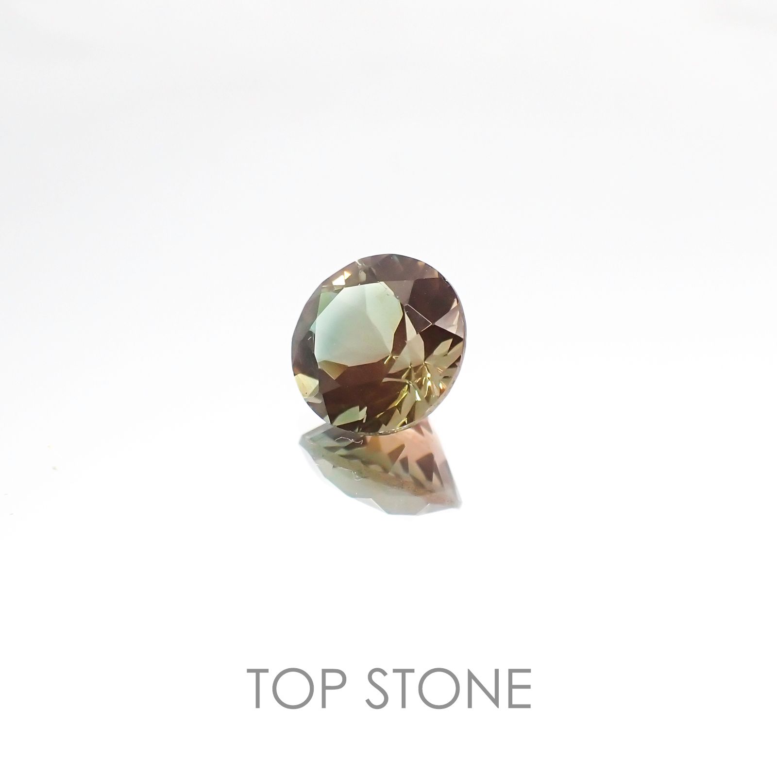 バイカラーオレゴンサンストーン アメリカ産 ルース 1.8ct[20106327]7.9×7.9mm前後