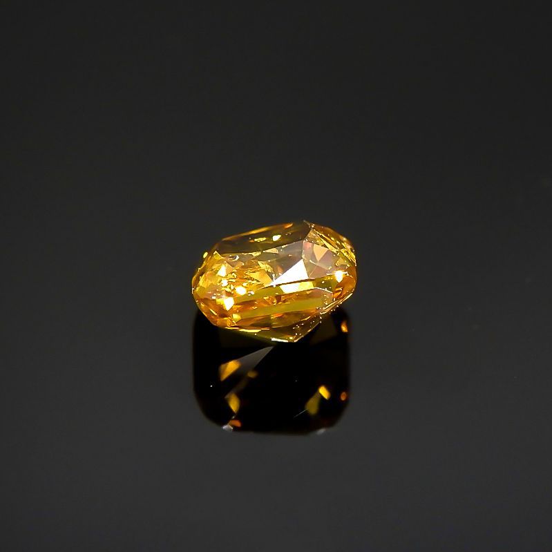 イエローダイヤモンド SI-2 / FANCY DEEP ORANGE YELLOW(宝石名ダイアモンド) 0.192ct ソ付(CGL)[220115154]3.21x3.05mm前後
