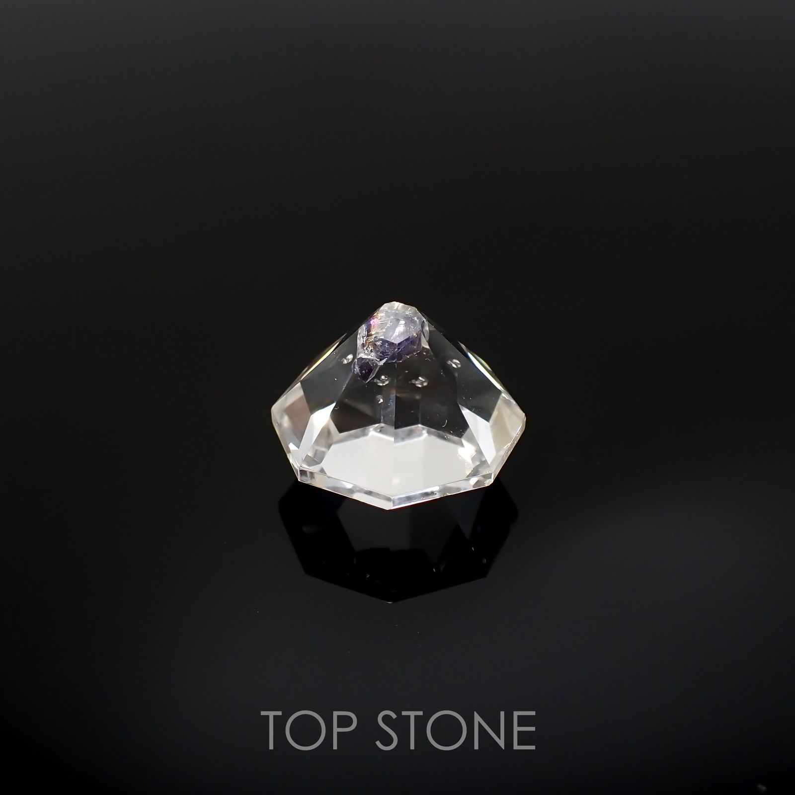 ◇オクタゴンカット◇フローライトインクォーツ マダガスカル産 14.24ct[220515708]14.7x14.9mm前後