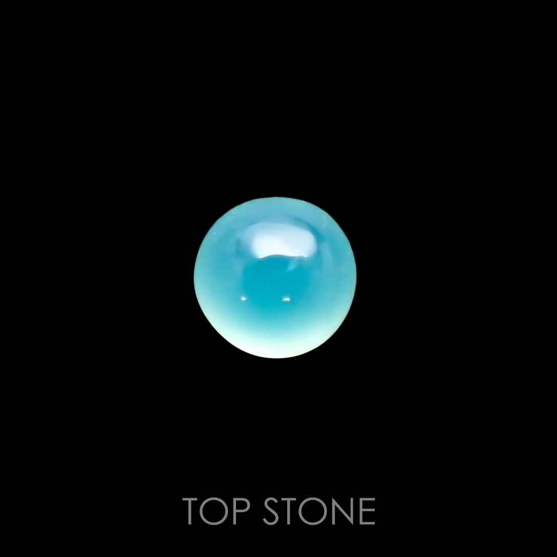 ブルースミソナイト(宝石名スミソナイト)ナミビア産 1.44ct 識別済[220616142]5.6x5.6mm前後