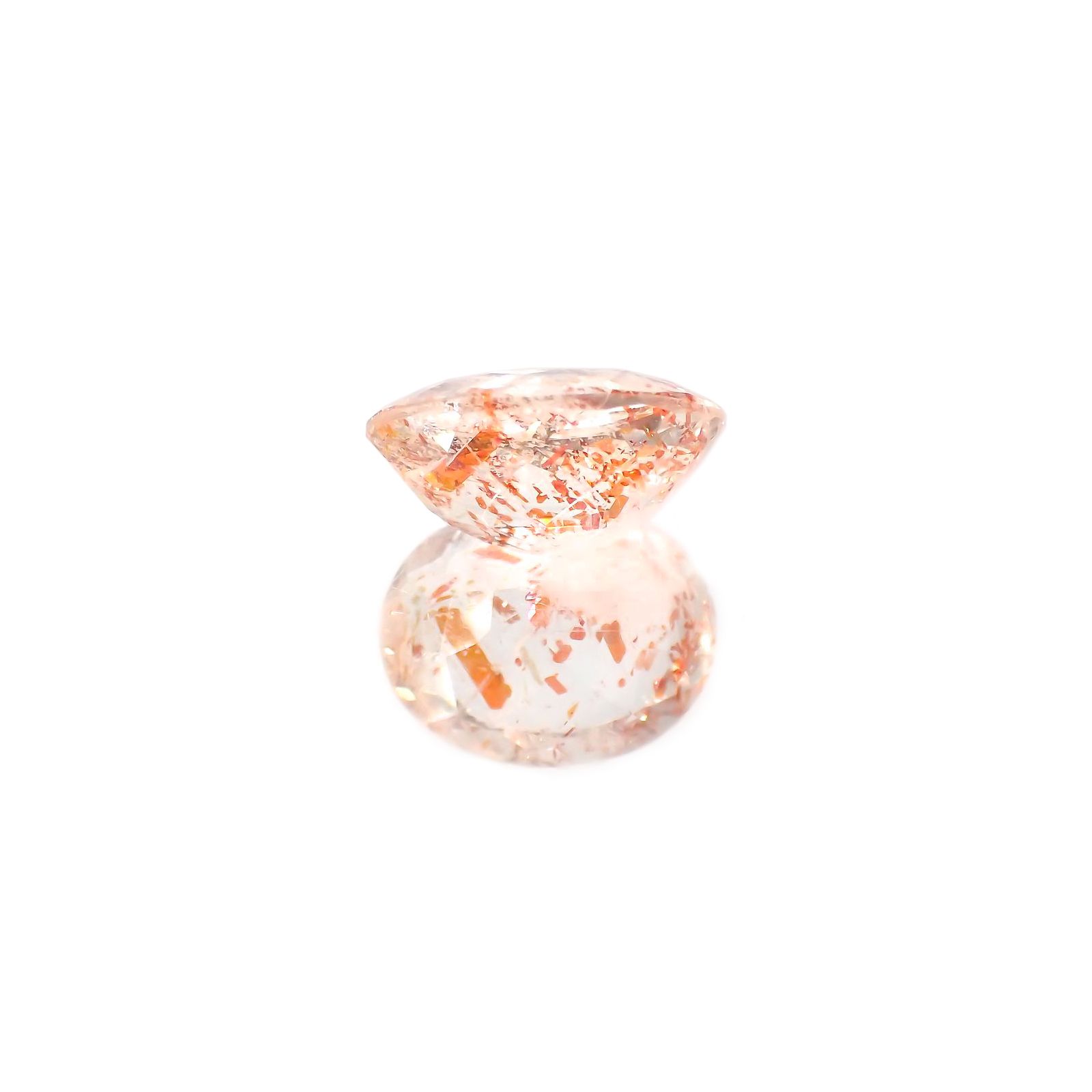 イリュージョンサンストーン(宝石名オリゴクレース)タンザニア産 2.49ct 識別済[250113874]10.3x8.3mm前後