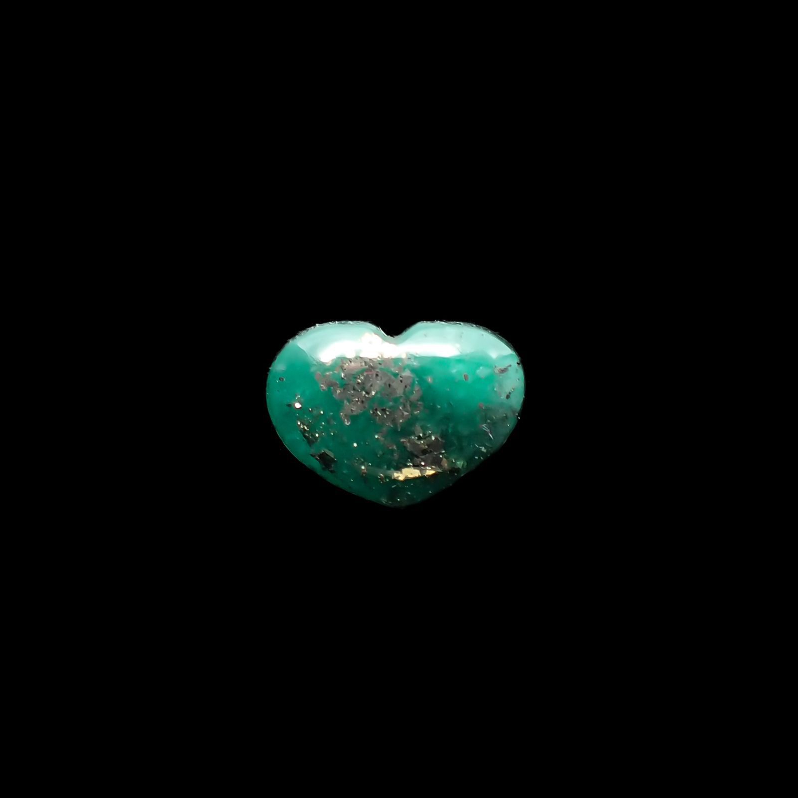 パイライトインエメラルド(宝石名パイライトインエメラルド) コロンビア・チボール鉱山産 2.544ct 彩珠鑑付[210711512]8.6×12mm前後