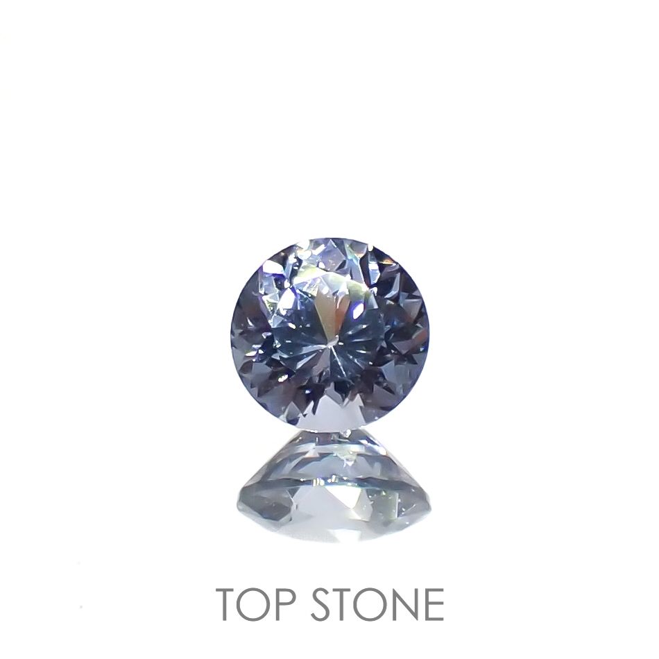 グレイッシュブルースピネル(宝石名スピネル)ビルマ/マダガスカル産 0.22ct 識別済[230119906]3.7x3.7mm前後