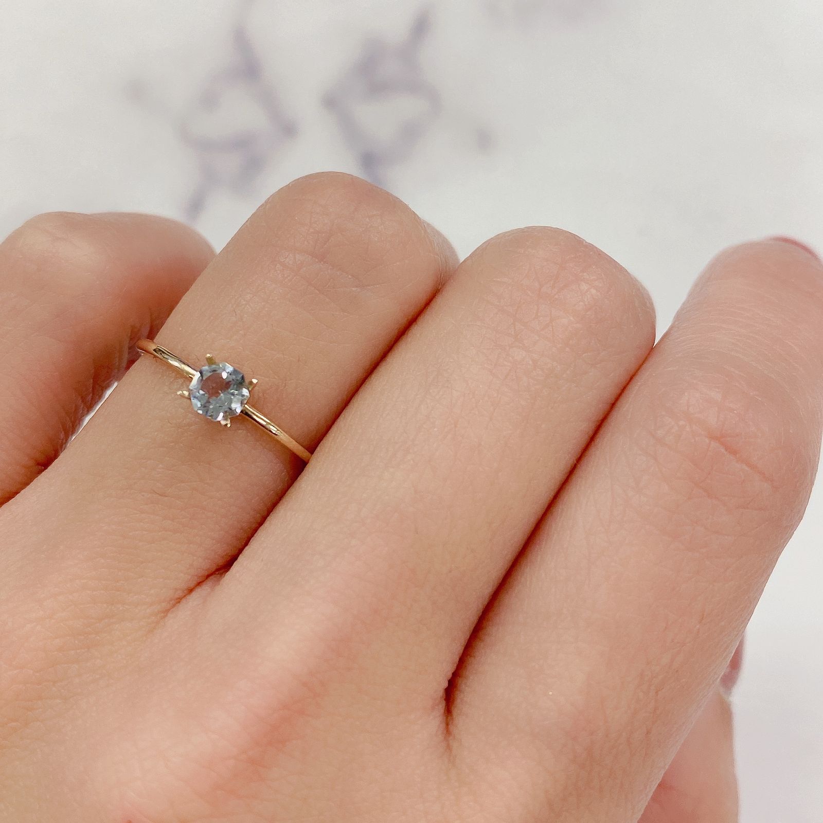 <ランダムセレクト1個販売> ◇オクタゴンカット◇アクアマリンSA(宝石名アクアマリン) ブラジル産 0.48ct前後 識別済[21029582]4×4mm前後