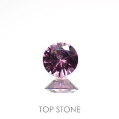 パープルピンクスピネル(宝石名スピネル)ビルマ/マダガスカル産 0.29ct 識別済[220616134]4.3x4.2mm前後
