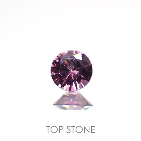 パープルピンクスピネル(宝石名スピネル)ビルマ/マダガスカル産 0.29ct 識別済[220616134]4.3x4.2mm前後