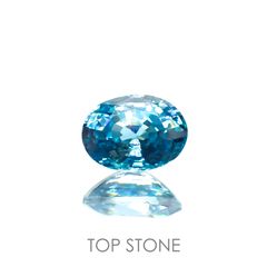 ブルージルコン(宝石名ジルコン) カンボジア産 1.85ct 識別済[20063296]7.8×6mm前後