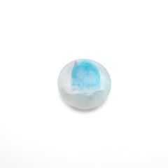 パライバトルマリンインクォーツ(宝石名トルマリンインクォーツ/別名パライバ・トルマリン)ブラジル産 6.110ct ソ付(宝貴協)[221018823]14.3x14.3mm前後