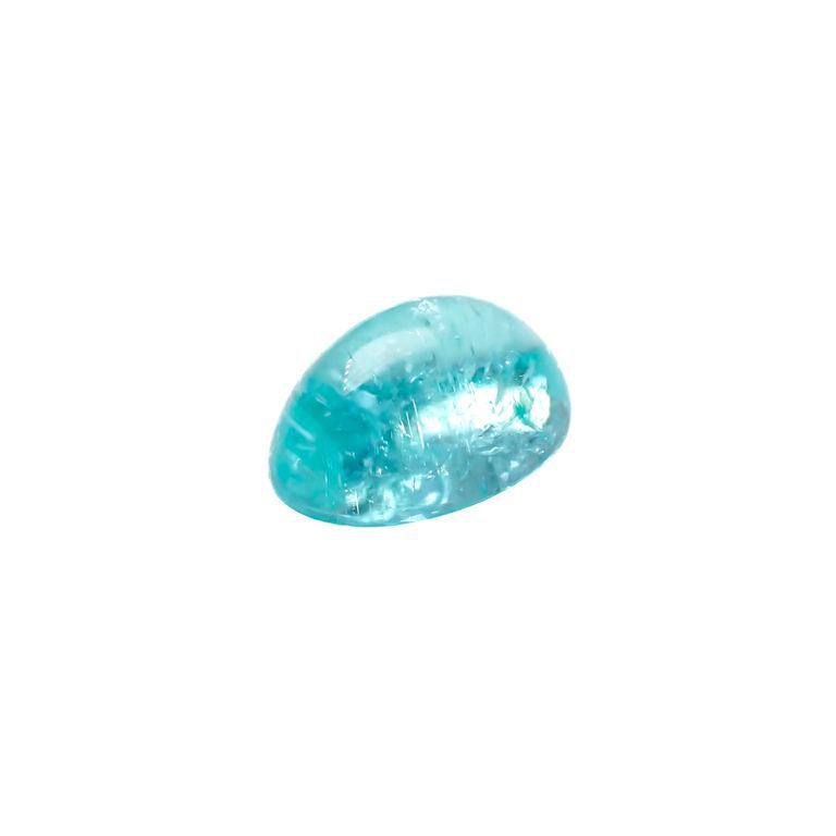 パライバトルマリン(宝石名トルマリン/別名パライバ・トルマリン)ブラジル・キントス鉱山産 2.925ct ソ付(宝貴協)[221018758]10.1x7.2mm前後