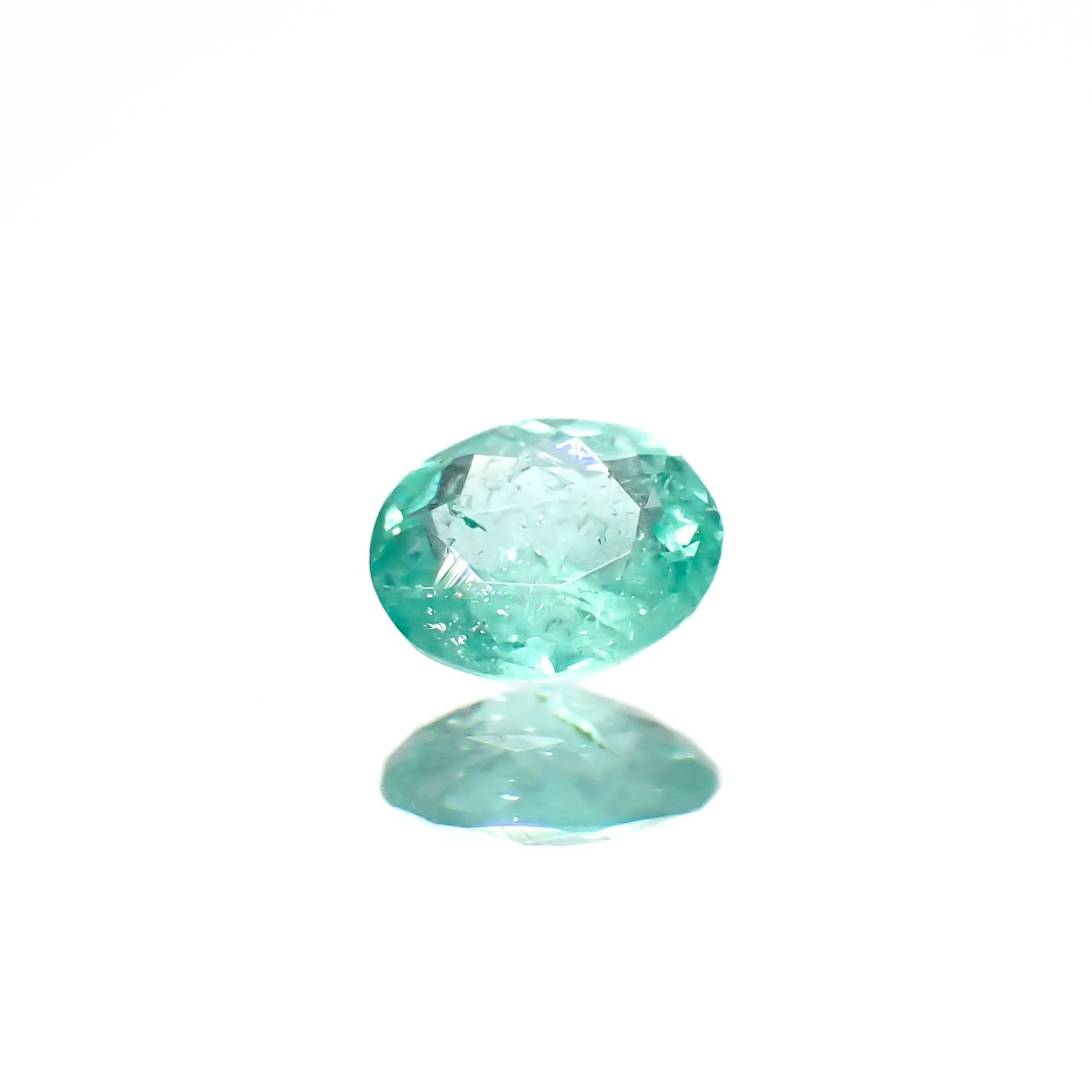 パライバトルマリン(宝石名トルマリン/別名パライバ・トルマリン)ブラジル・パライバ州バターリャ鉱山産 0.078ct 識別済[240125584]3.2x2.7mm前後