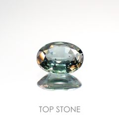 バイカラーサファイア(宝石名バイカラー・サファイア) マダガスカル/スリランカ産 1.27ct 識別済[210912478]7.6×5.8mm前後
