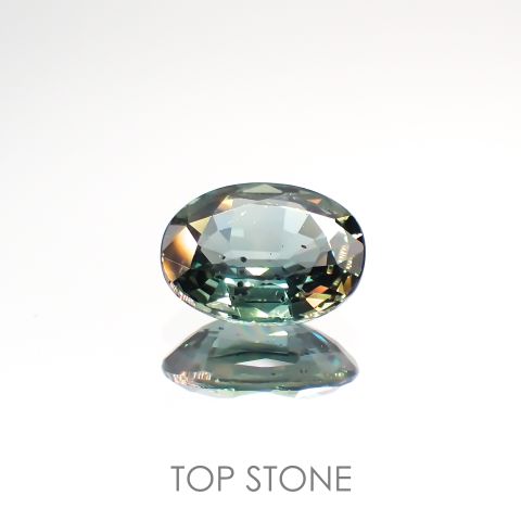 バイカラーサファイア(宝石名バイカラー・サファイア) マダガスカル/スリランカ産 1.27ct 識別済[210912478]7.6×5.8mm前後