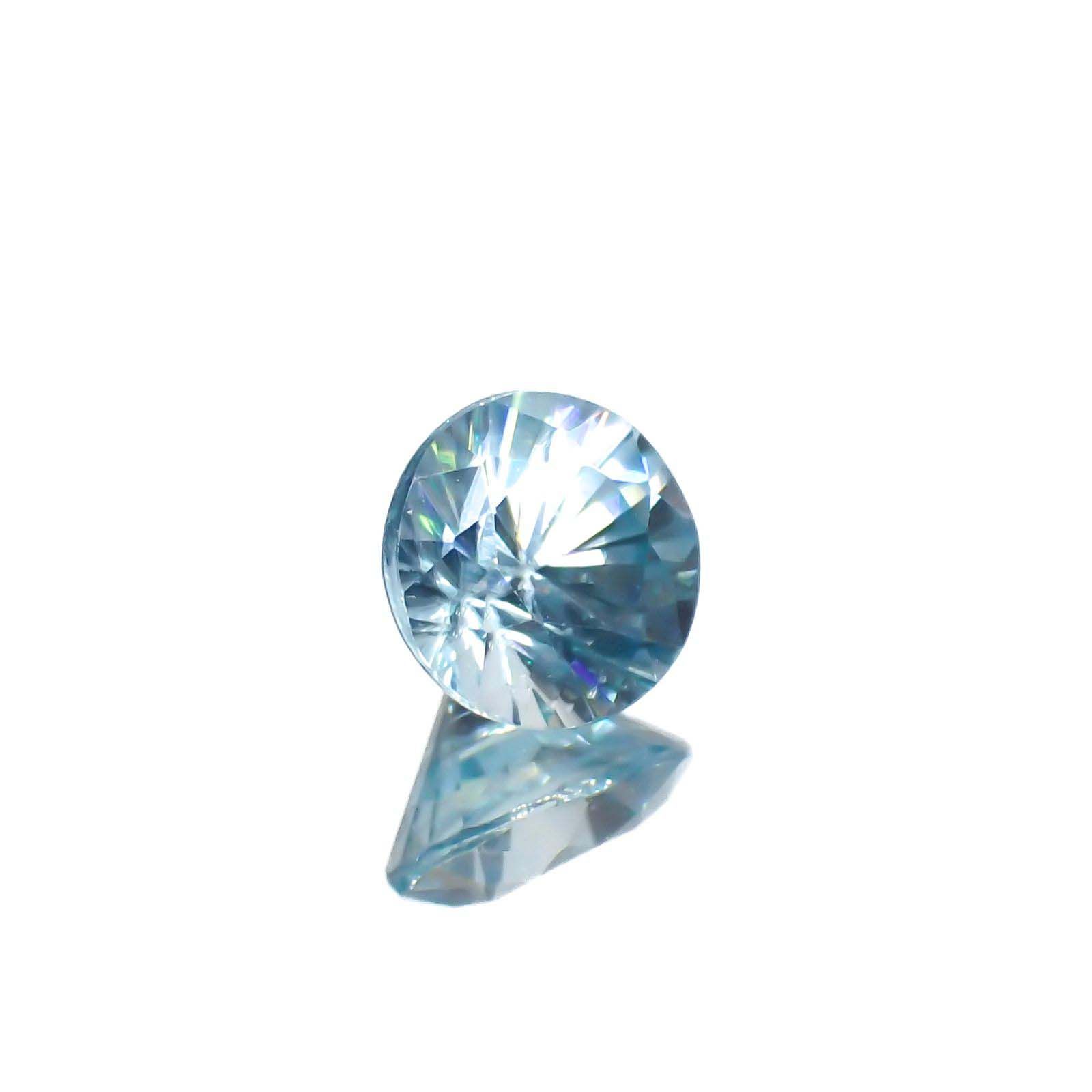 アイスブルージルコン カンボジア産 0.78ct[221018653]5.1x5.1mm前後