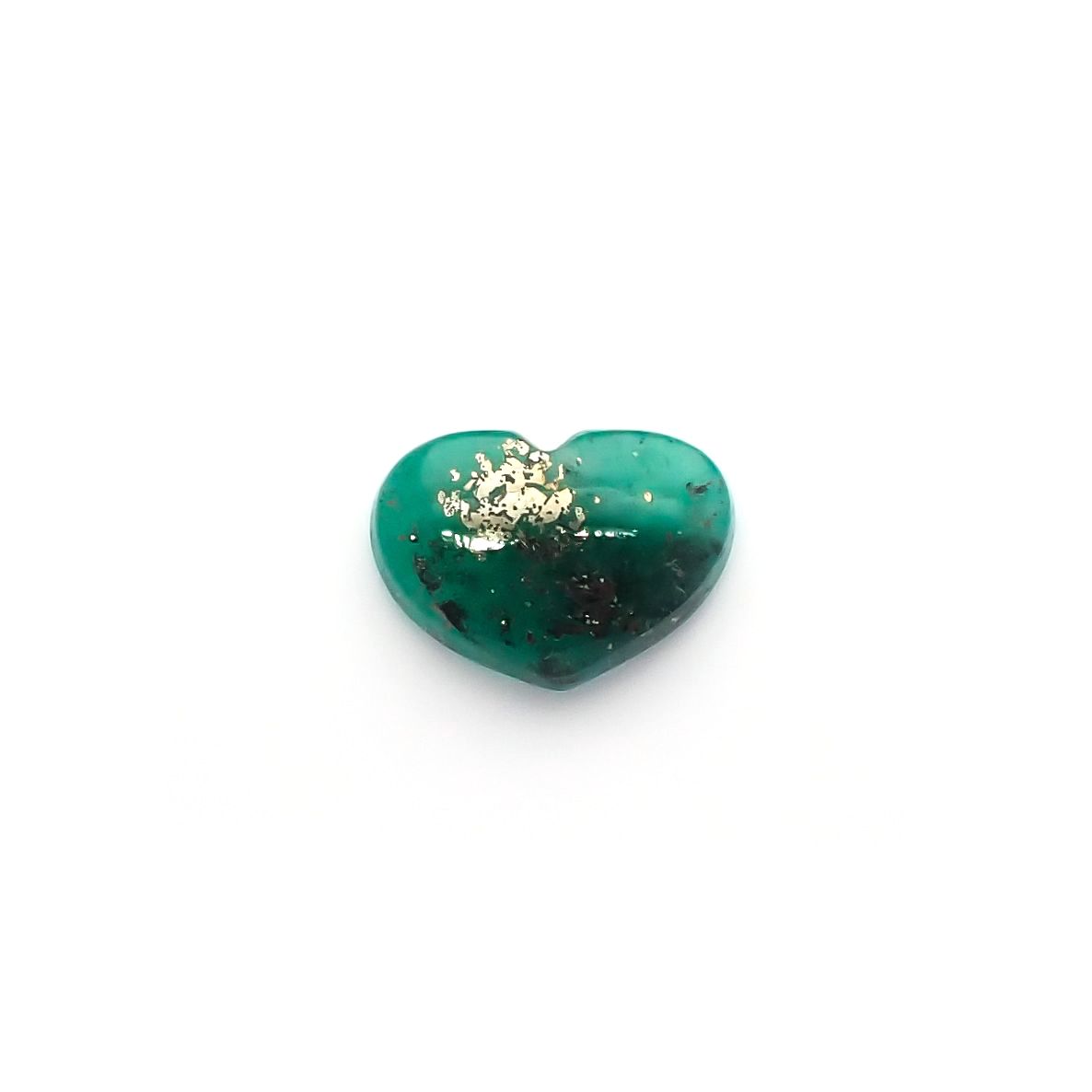 パイライトインエメラルド(宝石名パイライトインエメラルド) コロンビア・チボール鉱山産 2.544ct 彩珠鑑付[210711512]8.6×12mm前後