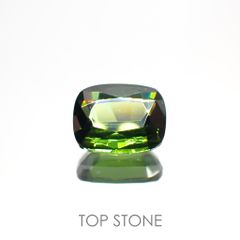 グリーンジルコン(宝石名ジルコン) スリランカ・カンボジア産 1.26ct 識別済[20128603]7.2×5.8mm前後