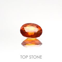 オレンジカイヤナイト(宝石名カイヤナイト) タンザニア産 0.87ct 識別済[210812449]6.9×4.9mm前後