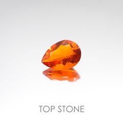 ファイヤーオパール(宝石名ファイヤー・オパール) メキシコ産 0.87ct 識別済[20117518]8.7×6.3mm前後