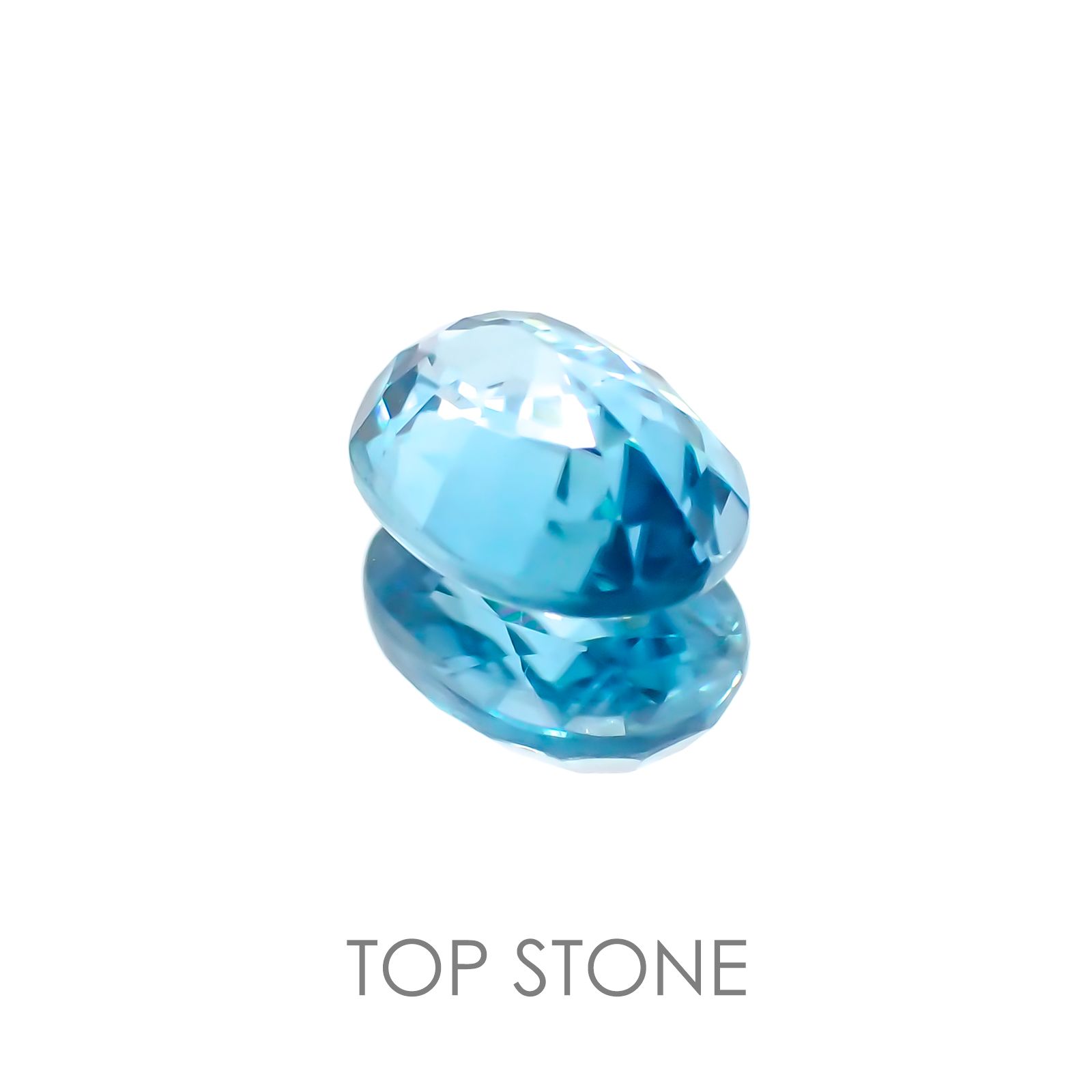 ブルージルコン(宝石名ジルコン) カンボジア産 1.24ct 識別済[20117925]7×5mm前後