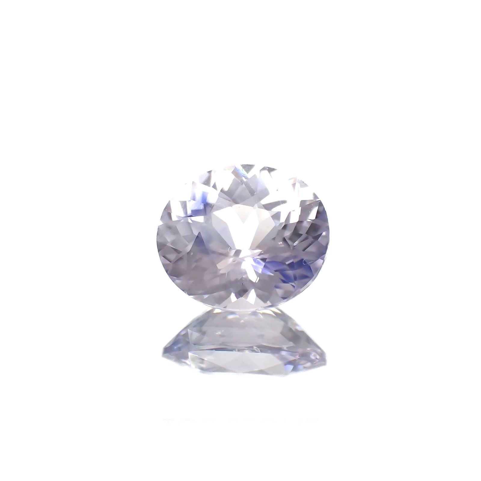アイスラベンダーサファイア(宝石名サファイア)スリランカ/マダガスカル産 0.72ct 識別済[250817480]6x5.3mm前後